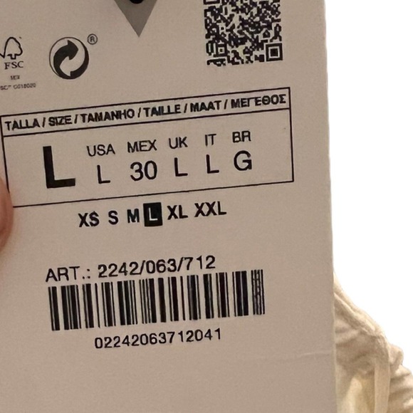 Zara Linen Off the Shoulder Dress NEW - Picture 4 of 4